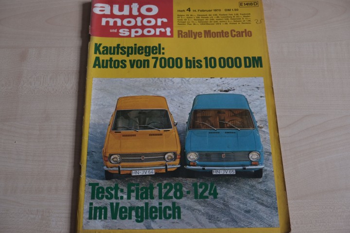 Deckblatt Auto Motor und Sport (04/1970)